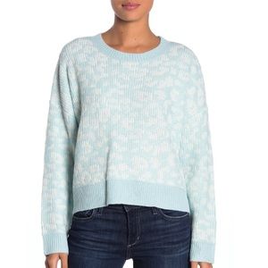 John + Jenn Leopard Print Crew Neck Sweater